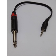 3.5mm BB stereo to1PL 55 plug audio cable 12 inches long