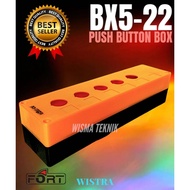 5-hole PUSH BUTTON BOX FORT BX5-22 Yellow