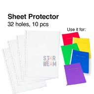 32holes PVC Clear Holder Refill 10pockets for 359A (HATA P359A, CBE E359A, East File 359A), 404A Cle