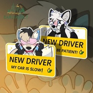 EARLFAMILY 13cm Shy Furry Warning Car Sticker Fashion Peek My Car Is Slow Trunk Decal Funny Windows 