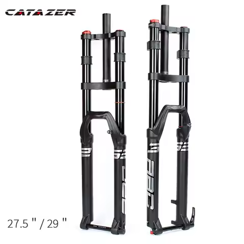 CATAZER MTB Fork Rebound Adjustment 27.5 29er Air Fork MTB Moutain Bike Travle 150mm Magnesium Alloy