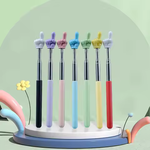 Colorful Retractable Teachers Pointer Stick Children Finger Pointer Plastic Long Telescoping Hand Po