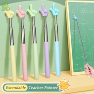 Extendable Teacher Pointer Rod Telescopic Hand Pointer Colourful Finger Pointer Stick Reading Guide 
