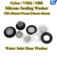[LY-HY] Nylon/ VMQ/ NBR, Rubber Sealing Washer, (Φ18mm/Φ19mm/Φ24mm-Φ46mm), Water Inlet Hose Washer