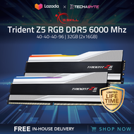 G.SKILL Trident Z5 RGB | 32GB(16X2) | 6000 MHz DDR5 | 40-40-40-96 | Desktop Memory RAM -Silver