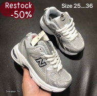 N-B 530 For kids รองเท้าผ้าใบเด็ก Sz.25-36 Eu (แนะนำเผื่อ 1 ไซส์ ) สไตล์เกาหลี มีครบสี ใส่สบาย V67D0