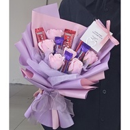 Bouquet coklat Bunga /Coklat flower Bouquet hari jadi/Bouquet coklat bunga/chocolate bouquet/hadiah 