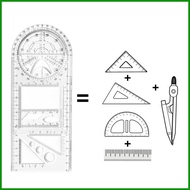 Geometric Drawing Template Multifunctional Template Measuring Ruler Drawing Template Measuring Tool 