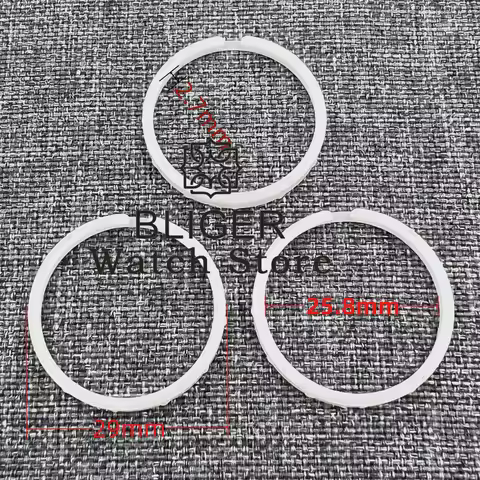 BLIGER Watch Case Cushion Mount Plastic Movement Spacer Ring Gasket 29mmx25.8mmx2.7mm For ETA2824 PT