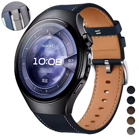 20mm 22mm Leather Replace Watchband For Huawei Watch GT 5 Pro GT5 GT4 GT3 GT2 Sport Bracelet For Hua