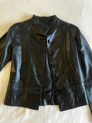原價(16000+)TOUGH JEANSMITH/Vintage真皮古著黑色排扣騎士外套