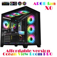 MINGSU Seaview room PROเคสคอมพิวเตอร์เคสคอมพิวเตอร์ATX Blackรองรับ 360 พัดลมระบายความร้อนน้ำRGBเคสคอ