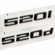 3D ABS Black 520i 520d Emblem Letters Car Rear Trunk Badge Sticker Logo For BMW 520i F10 E39 1996 20