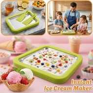 For Home Rolled Ice Cream Machine, Ice Cream Roll Maker Kit with 2 Scrapers, Easy to Make Gelato