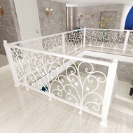 Corridor Guardrail Household Balcony Fence European Style Iron Solid Wood Loft Indoor Railing Art St