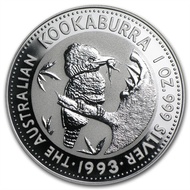 1993 Perth Mint Australia Kookaburra 1 oz .999 Silver Coin BU 1oz