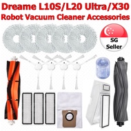 [SG SELLER] Dreame L10S / L20 / X30 / X40 Pro Ultra Accessories Main Brush Dust Bin Filter Dust Bag 
