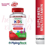 Piping Rock Kids Multivitamin+Probiotics Gummies-90 Gummie Berry Punch Stok Terbatas!