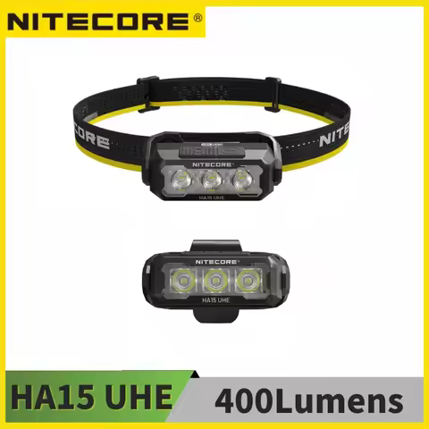 NITECORE HA15 UHE Headlamp 400Lumens 6*NiteLab UHE LEDs Include Battery For Camping, Hiking/Trekking