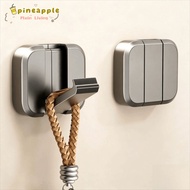 PINEAPH No Drill Wall Hook, Foldable Self-adhesive Hanging Rack, Premium Alloy Waterproof Hidden Pun