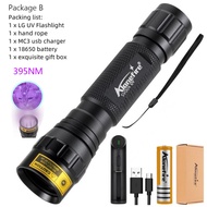 AloneFire SV004 LGชิปแสงสีม่วงอ่อน10วัตต์พลังงานสูง365nm/395nm UvไฟฉายแสงUVสีดำสัตว์เลี้ยงปัสสาวะไฟฉ