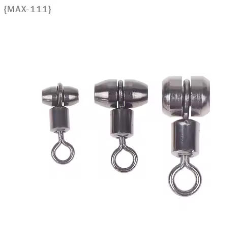 【F2-MAX-111】10Pcs 3-Way Copper Fishing Swivels-Rolling Bearing Swivel Connector for Saltwater & Carp