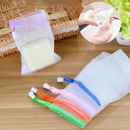 Double Foaming Mesh Handmade Soap Cleansing Foaming Net Drawstring Bubble Foaming Net Cleaning Gloves 手工皂洗面奶打泡网 起泡网 Random