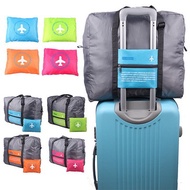 Ellie's Shop~Korean Version Large-Capacity Folding Airplane Bag Hand Luggage Storage Bag Nylon Troll
