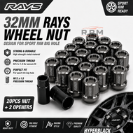 32mm RAYS Wheel Nut M12 x 1.5 Sport Rim Lug Nut Set RAYS wheel nut Racing Lug Nut