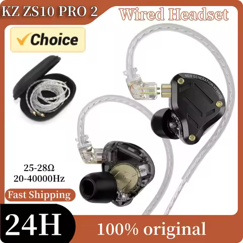 KZ ZS10 PRO 2 In Ear monitor HiFi Earphone Dynamic High-end Tunable Balanced Armature headphones mon