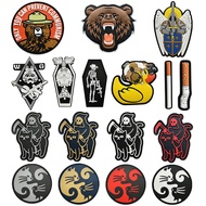 [Custom Velcro patch]HK Tactical Night Vision Morale PVC Luminous Ghost Cat Reaper Bear Head  3D  Ve