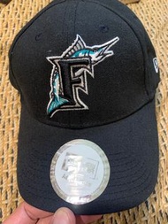 絕版 二手 古著 New Era Florida Marlins MLB佛羅里達 馬林魚 老帽 棒球帽vintage cap