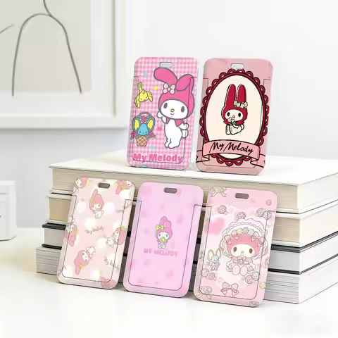 MY M-MELODY Premium ID Badge Holder with Neck Strap, Durable Card Cover Lanyard for Employee Work Pa