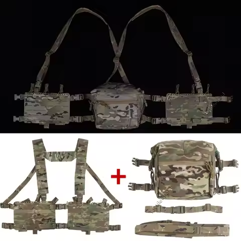 Tactical Alpha Chest Rig with Expansion Pack SS Style Load Bearing Vest (LBV) Alpha Expander Kit Pou