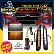 PERODUA MYVI 2022 MYVI NEW OEM FRONT BUMPER LED DAYLIGHT LED DAYTIME RUNNING LIGHTS WITH RUNNING SIG