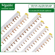 Schneider Busbar 1P12P/24P Connection Copper Row 1P+N 2P Circuit Breaker Air Switch Connection Termi