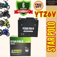 STAR POLO Gel YTZ6 Batteri Battery Motor Batteri AIR BLADE VARIO150 RS150 V1-V2 CLICK150i ZX10R JET 