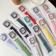 Strap for iwatch band 42mm 38mm Silicone case+strap sport wristband 44mm 40mm bracelet belt for iwatch series 6 5 4 3 SE