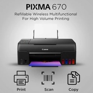 Canon G670 Easy Refillable Wireless All-In-One Ink Tank for High Volume Quality Photo Printing