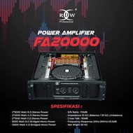 POWER AMPLIFIER 2FA20000 FA 20000 RDW PROFESSIOL