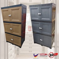 3 Tingkat Kabinet Plastik/ Almari Plastik/ 3-Tier Cabinet Cottage/Plastics Cabinet/Plastics Drawer