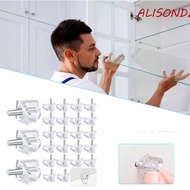 ALISONDZ Shelf Studs Pegs Plastic Transparent Shelves Support Fixed Cabinet Cupboard Wooden Furniture Shelf Holder