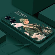 Casing Realme C53 C55 C35 C30 C30s C33 Cartoon Anime one piece Zoro Comic Phone Case Straight edge Shockproof Soft Silicone Cover