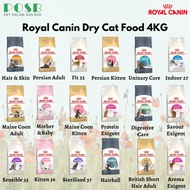 Royal Canin Dry Cat Food 4kg - Hair and Skin / Fit32 / Mother And Babycat / Kitten / Persian / Indoo
