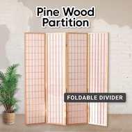 [Sole One Furniture] Foldable Room Divider Pine Wood Space/Portable Partition Divider/Privacy Protec