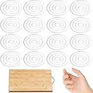 16Pcs 1.6 Inch Silicone Table Leg Pads, Rubber Feet for Cutting Board Self-Adhesive Silicone Feet, E
