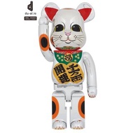 🔥只有少量🔥巜 MEDICOM TOY BE@RBRICK 招財貓 開運・千万両 銀色 1000%  》