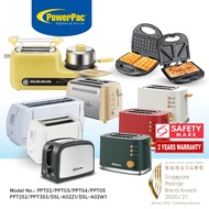PowerPac Bread Toaster 2 & 4 slice Pop-Up (PPT02/PPT03/PPT04/PPT05/PPT252/PPT353/DSL-A02Z1/DSL-A02W1