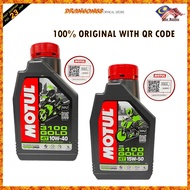MOTUL 3100 RACING OIL 10W40 15W50 1 LITER MINYAK HITAM ENGINE OIL QR SCAN