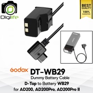 Godox Battery DT-WB29 Dummy Battery Cable สำหรับใช้แทน Godox Battery WB29 ( D-Tap Port to AD200 AD20